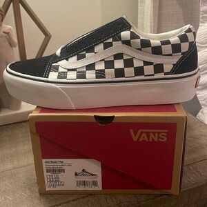 Vans Kids Black and White Checkerboard Sneakers